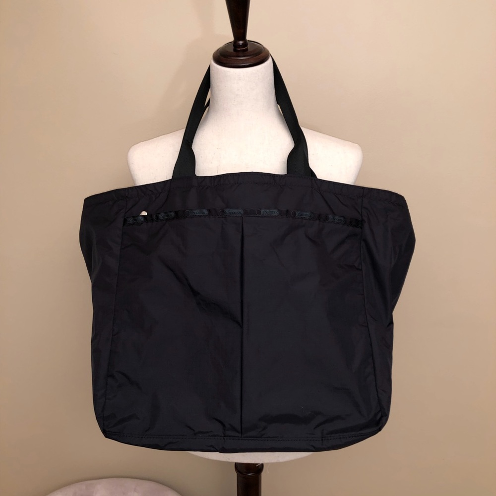 Le Sport Sac Large Black Nylon Tote